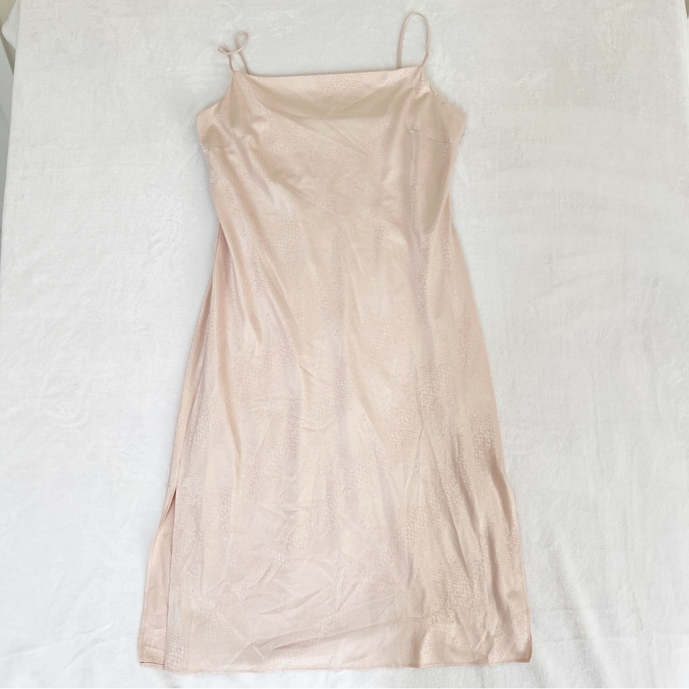 Express Blush Pink Snakeskin Print Dress Large